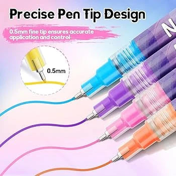 Nail Art Marker Pens | 12 Color Set