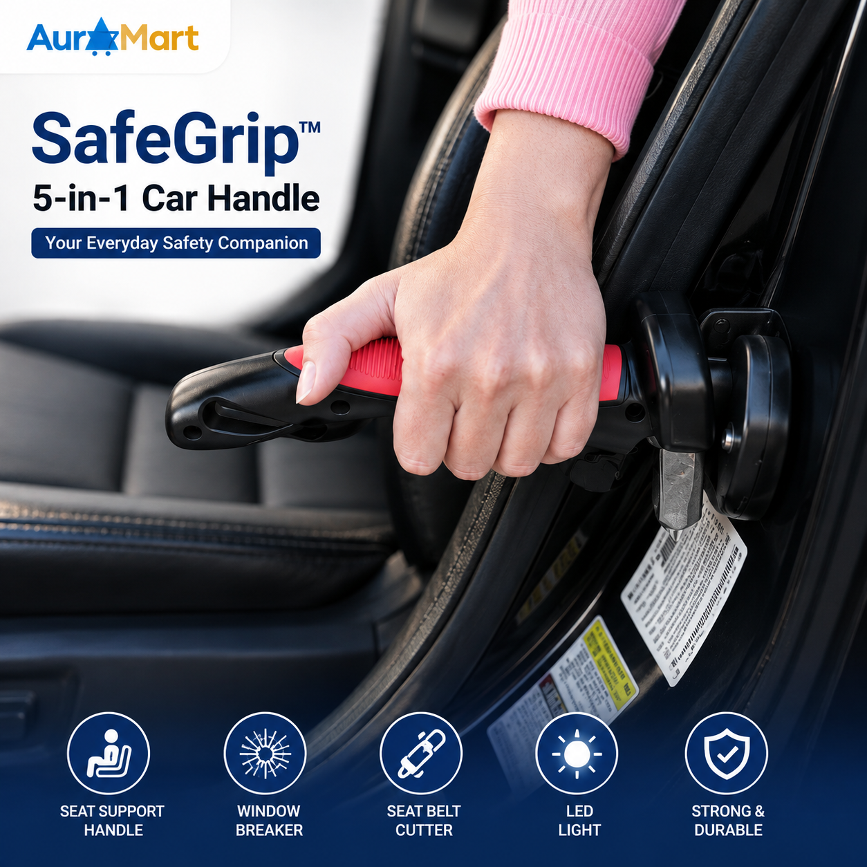 SafeGrip™ 5-in-1 Car Handle