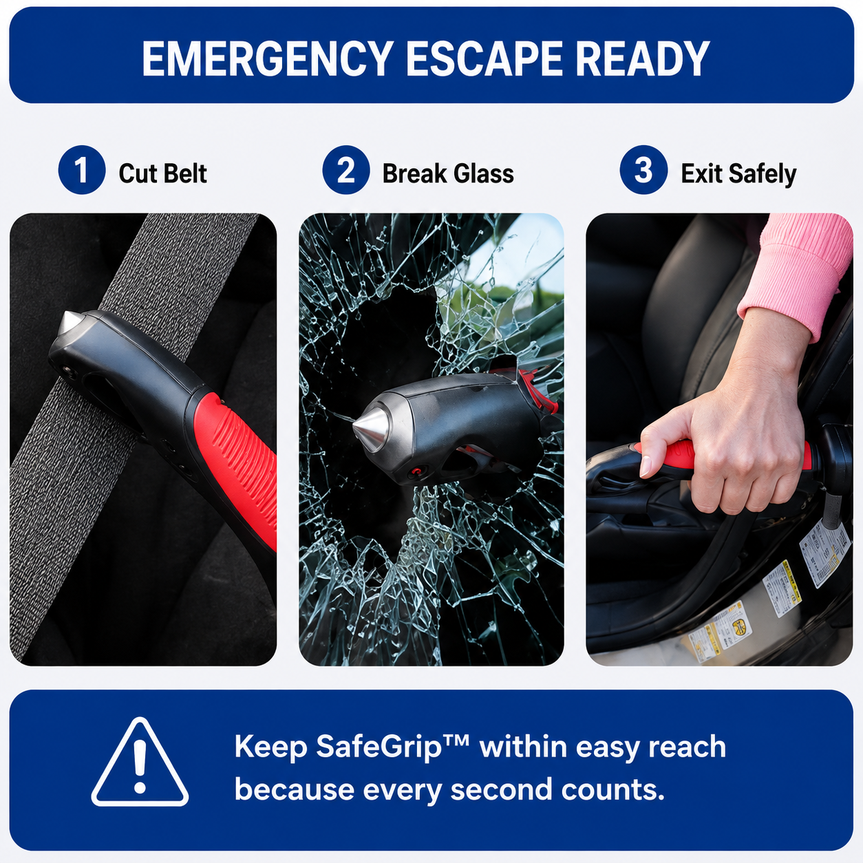 SafeGrip™ 5-in-1 Car Handle