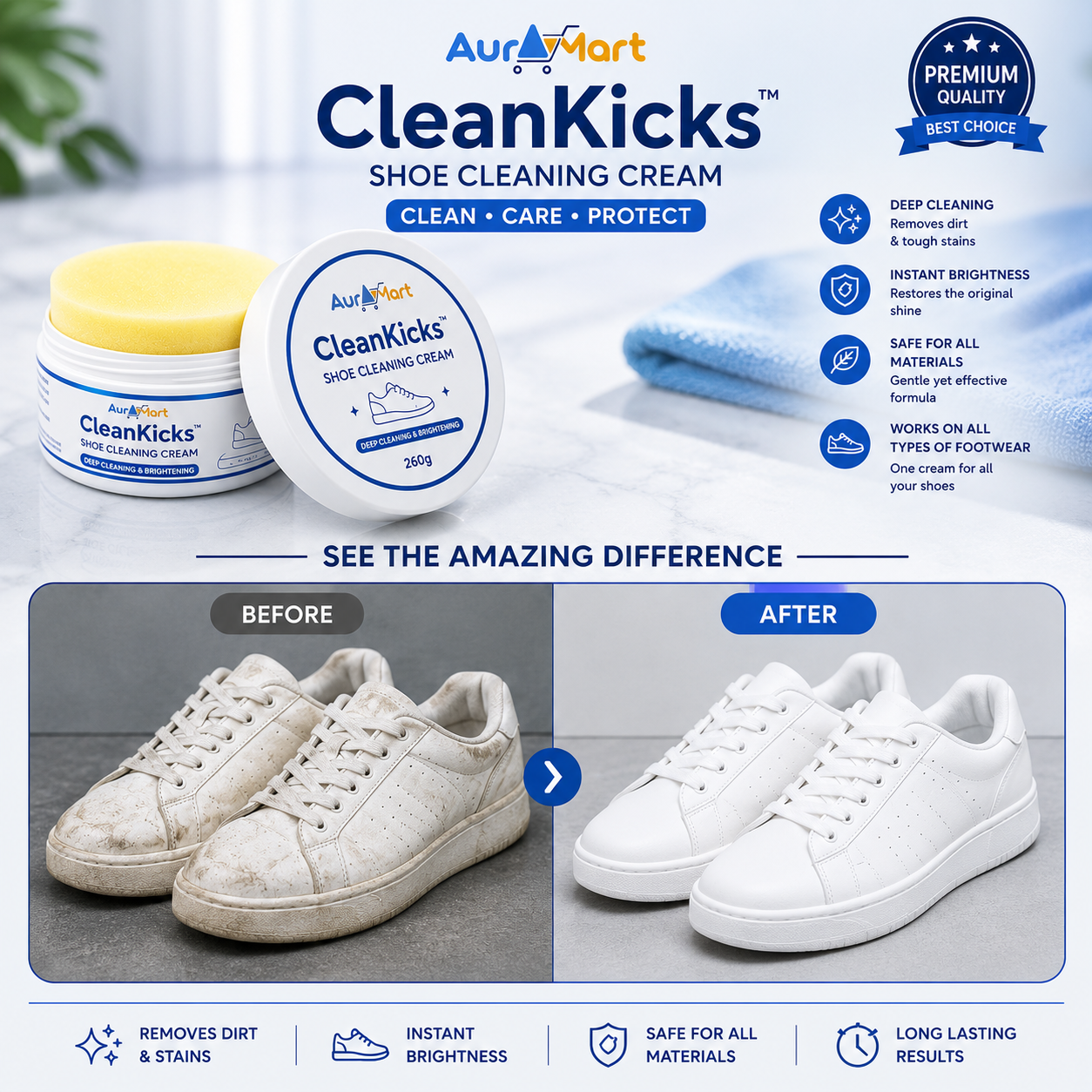 CleanKicks™ Shoe Cleaner Cream