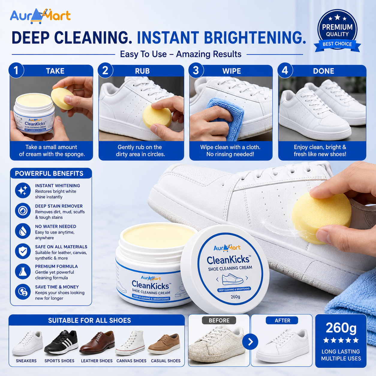 CleanKicks™ Shoe Cleaner Cream