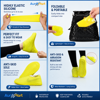 RainShield™ Silicone Shoe Covers (Pack Of 2)